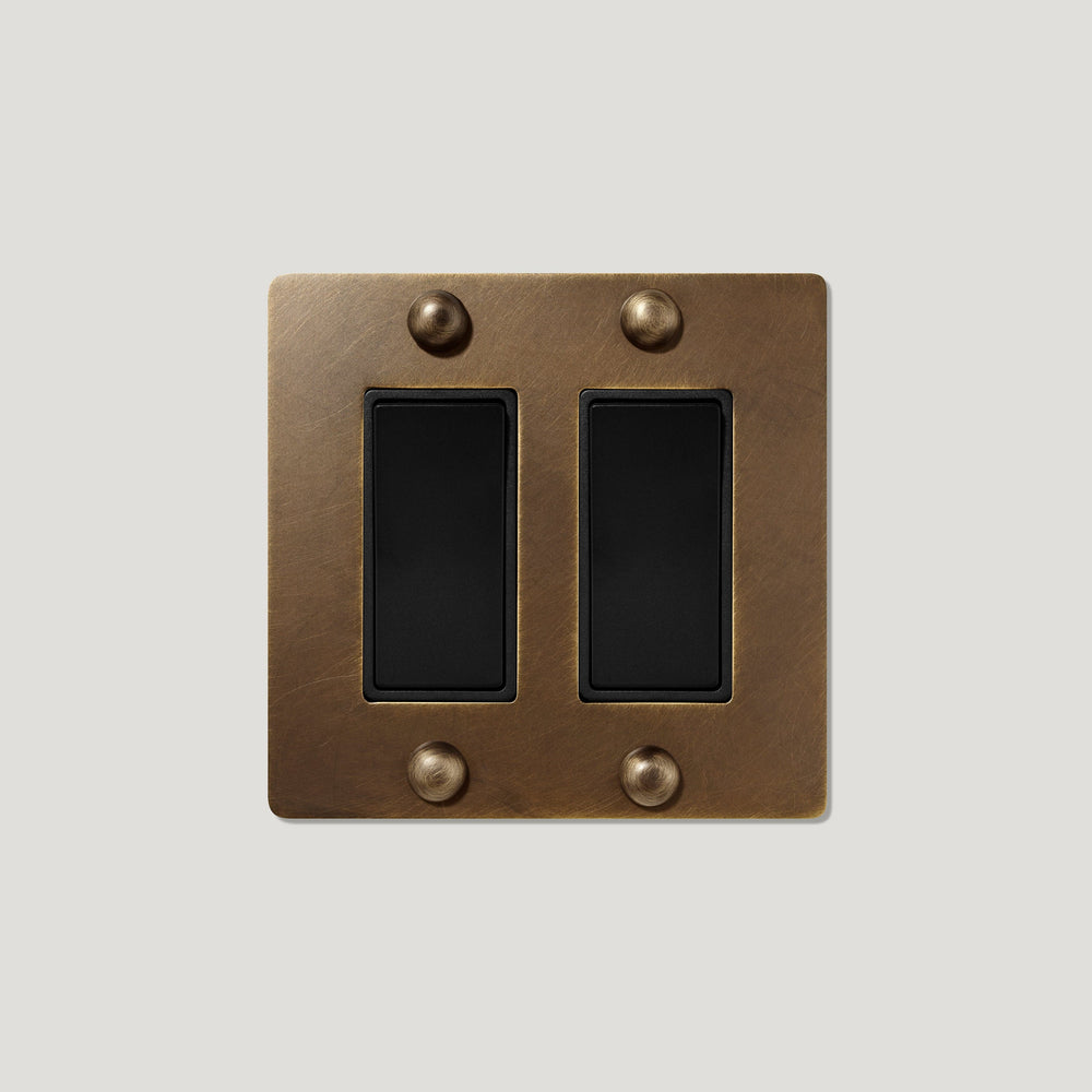 JASPER 2G Rocker Switch - Antique Brass