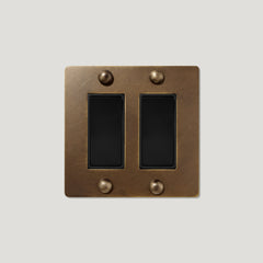Plank Hardware JASPER 2G Rocker Switch - Antique Brass