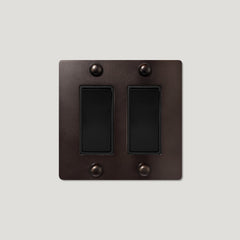 JASPER 2G Rocker Light Switch - Blackened Bronze