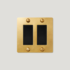 Plank Hardware JASPER 2G Rocker Switch - Heritage Brass