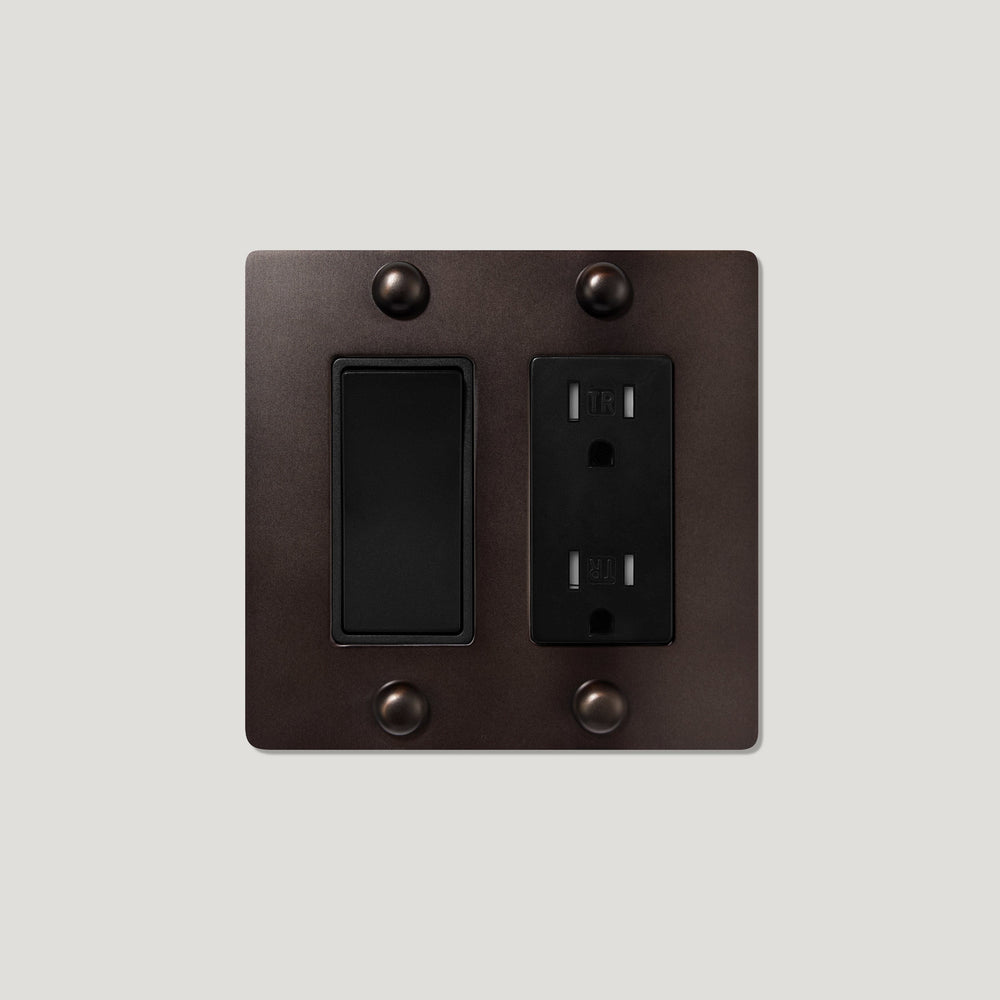 JASPER 2G Rocker Switch & Outlet - Blackened Bronze