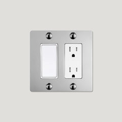 Plank Hardware JASPER 2G Rocker Switch & Outlet - Polished Nickel