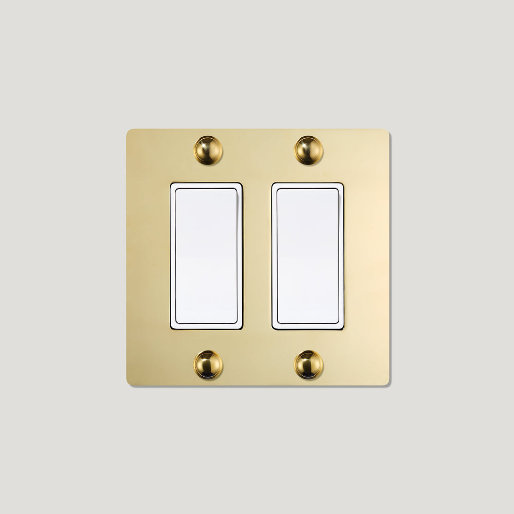 JASPER 2G Rocker Switch - Unlacquered Brass