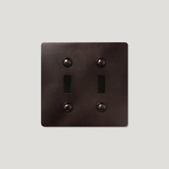 Plank Hardware JASPER 2G Toggle/Dimmer Plate - Blackened Bronze