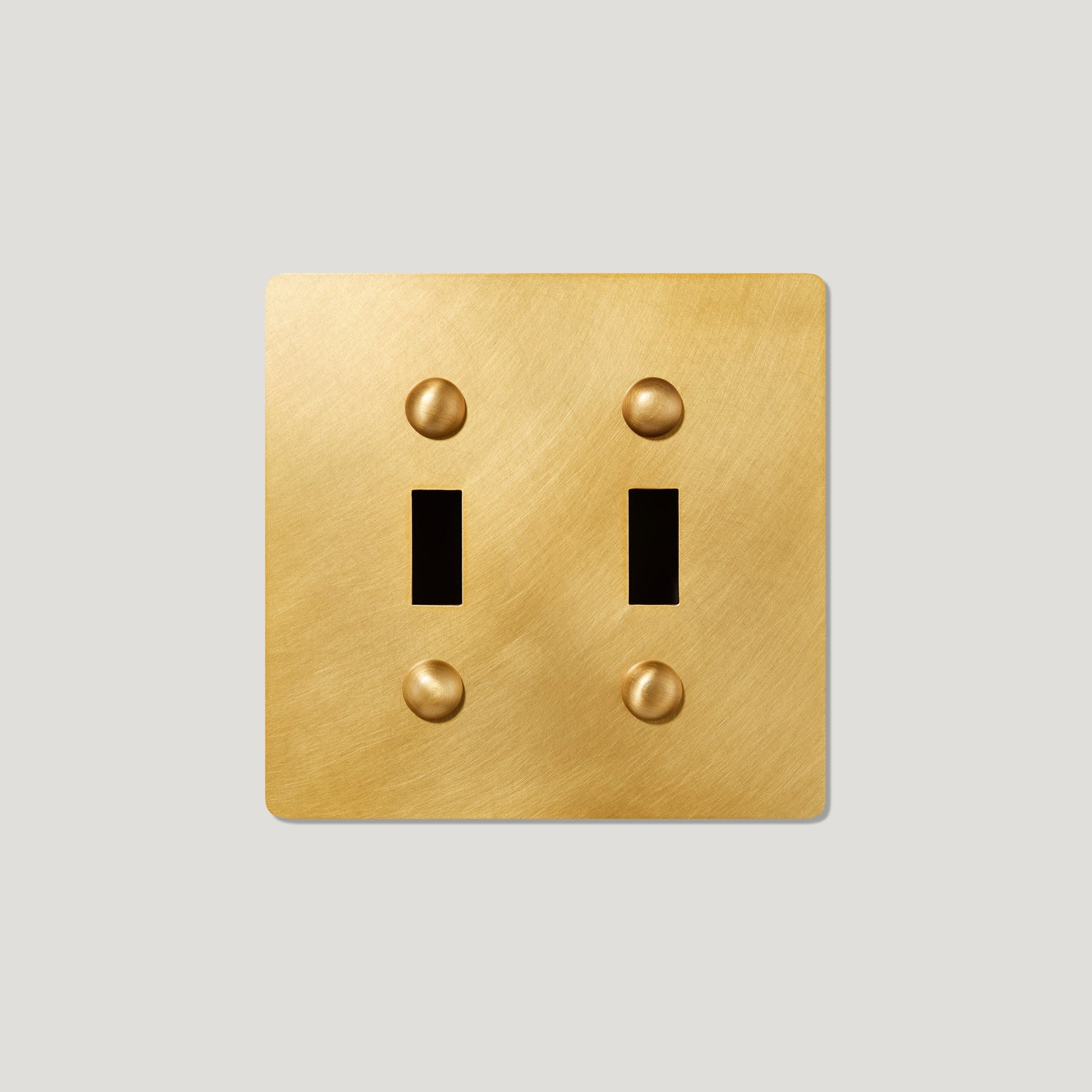 Plank Hardware JASPER 2G Toggle/Dimmer Plate - Heritage Brass
