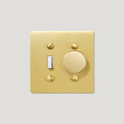 Plank Hardware JASPER 2G Toggle Switch & Dimmer - Brass