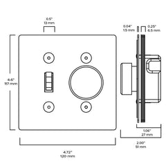 Plank Hardware JASPER 2G Toggle Switch & Dimmer - Polished Nickel