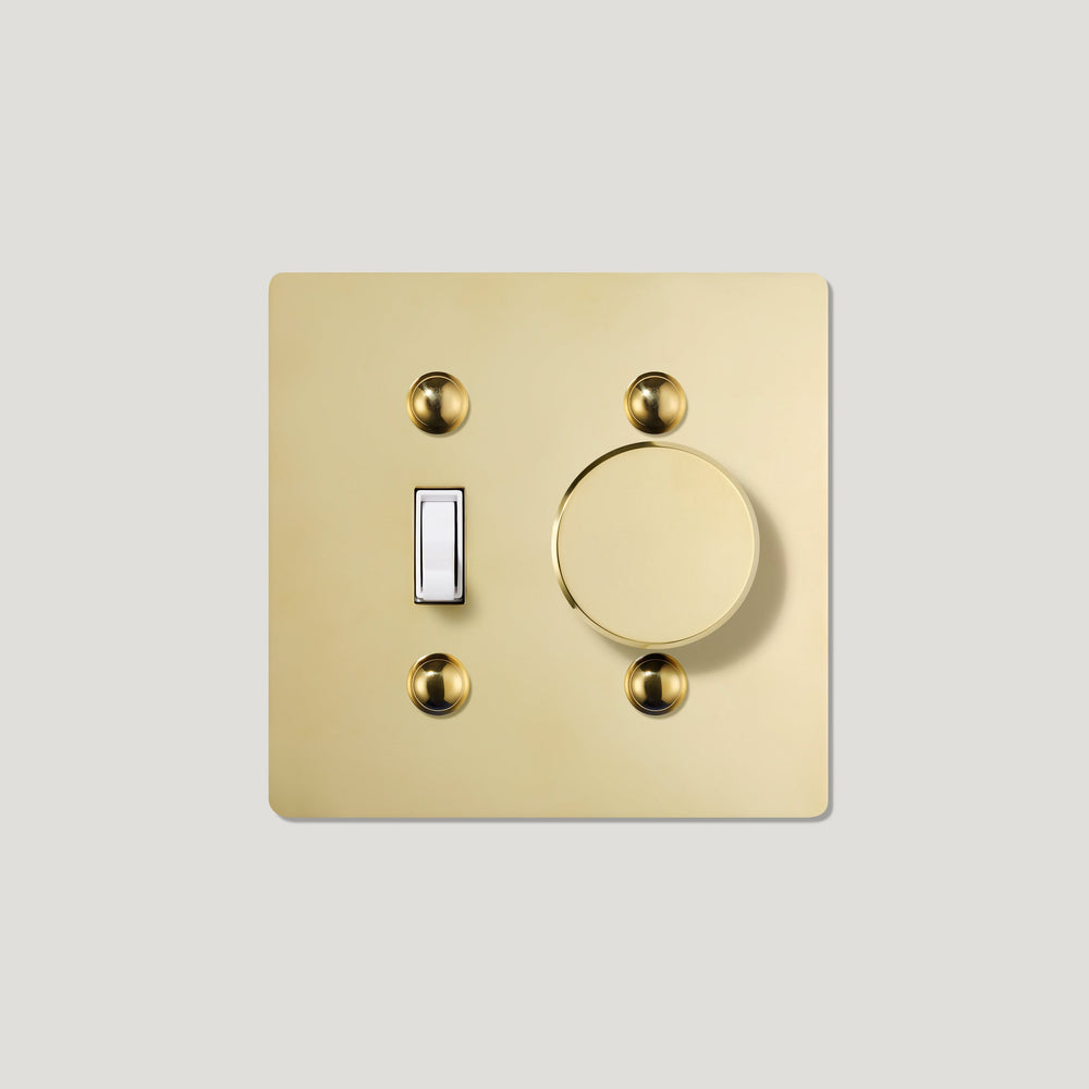 JASPER 2G Toggle Switch & Dimmer - Unlacquered Brass