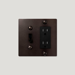 Plank Hardware JASPER 2G Toggle Switch & Outlet - Blackened Bronze
