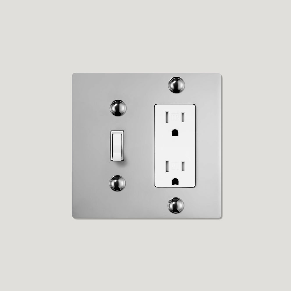 JASPER 2G Toggle Switch & Outlet - Polished Nickel