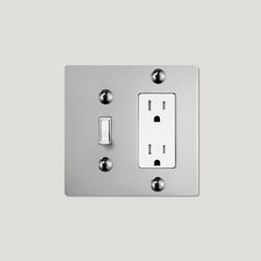 Plank Hardware JASPER 2G Toggle Switch & Outlet - Polished Nickel