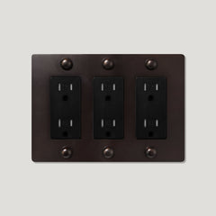 Plank Hardware JASPER 3G 15A Outlet - Blackened Bronze