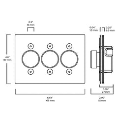 Plank Hardware JASPER 3G Dimmer Switch - Polished Nickel
