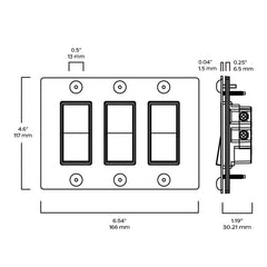 Plank Hardware JASPER 3G Rocker Switch - Antique Brass