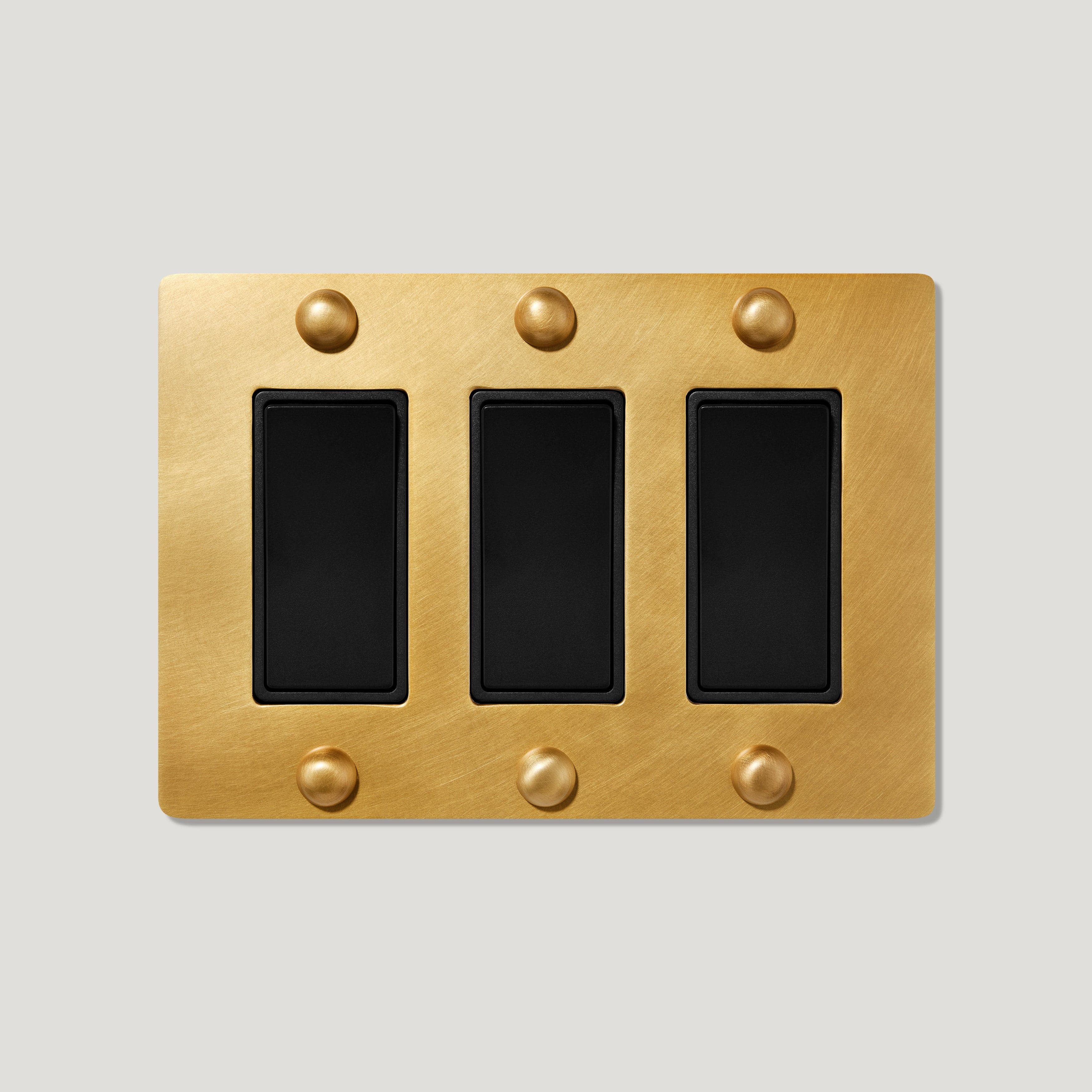 Plank Hardware JASPER 3G Rocker Switch - Heritage Brass