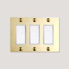 JASPER 3G Rocker Light Switch - Unlacquered Brass