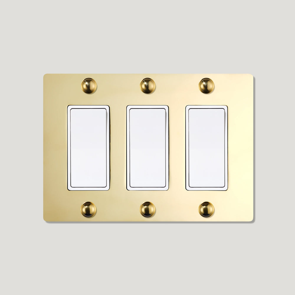 JASPER 3G Rocker Switch - Unlacquered Brass