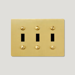 Plank Hardware JASPER 3G Toggle/Dimmer Plate - Brass
