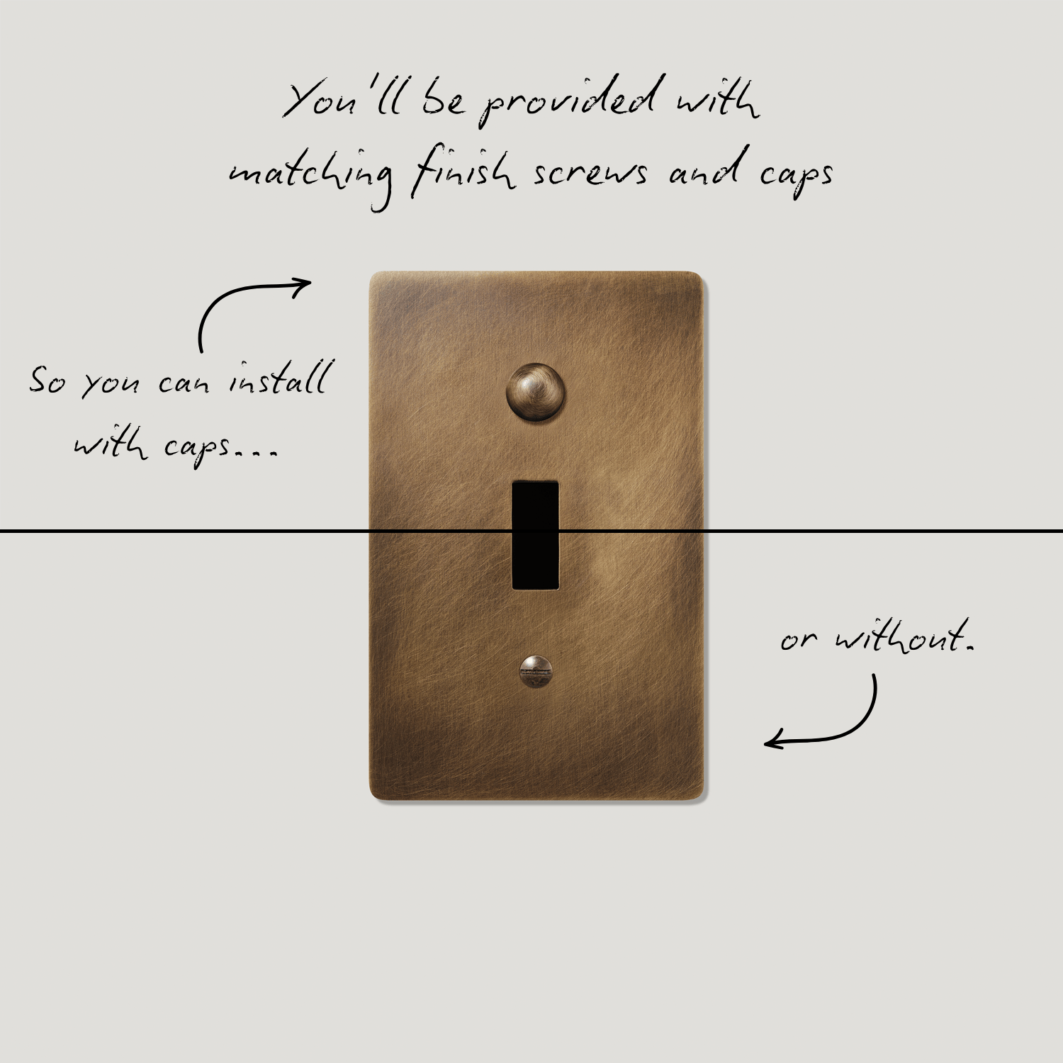 Plank Hardware JASPER 3G Toggle Switch - Antique Brass
