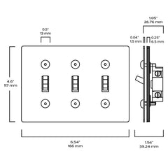 Plank Hardware JASPER 3G Toggle Switch - Antique Brass