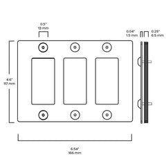 Plank Hardware JASPER 3G Universal Plate - Antique Brass