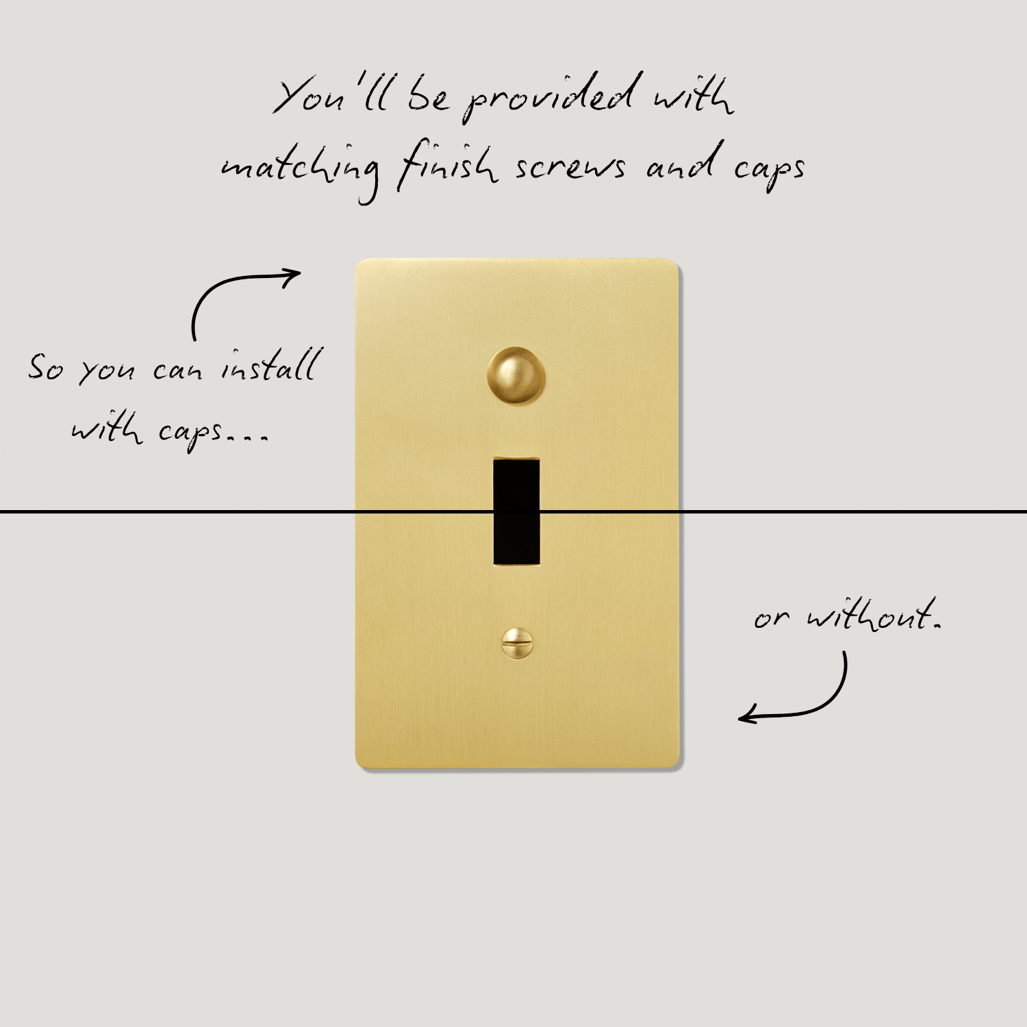Plank Hardware JASPER 3G Universal Plate - Brass