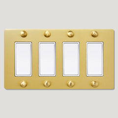 JASPER 4G Rocker Light Switch - Brass