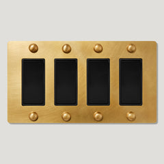 Plank Hardware JASPER 4G Rocker Switch - Heritage Brass