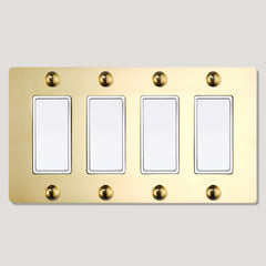 JASPER 4G Rocker Light Switch - Unlacquered Brass