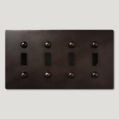 Plank Hardware JASPER 4G Toggle/Dimmer Plate - Blackened Bronze