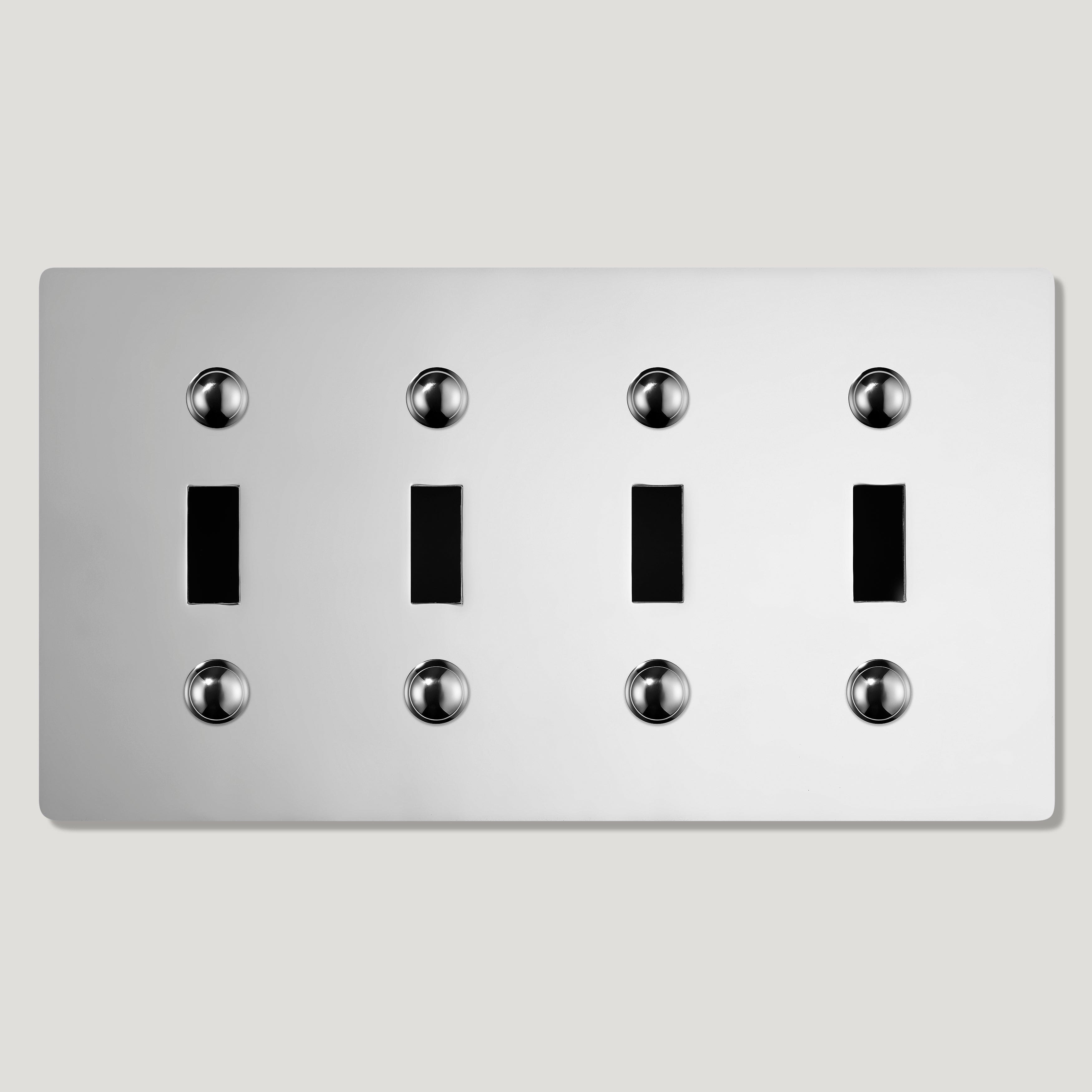 Plank Hardware JASPER 4G Toggle/Dimmer Plate - Polished Nickel