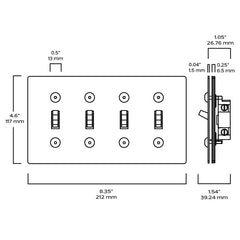 Plank Hardware JASPER 4G Toggle Switch - Polished Nickel