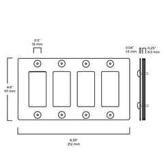 Plank Hardware JASPER 4G Universal Plate - Blackened Bronze