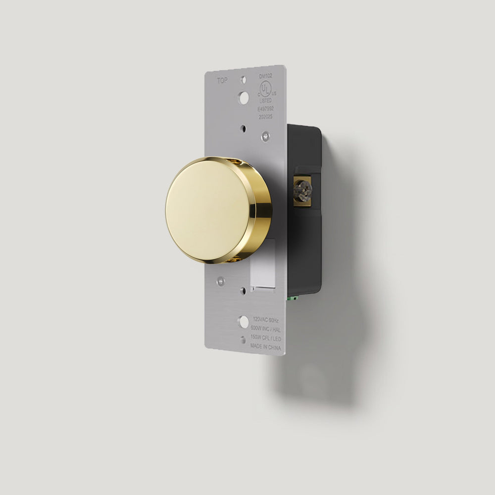 JASPER Dimmer Switch Module - Unlacquered Brass Detail