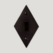 Plank Hardware JASPER Switch Diamond Backplate - Blackened Bronze