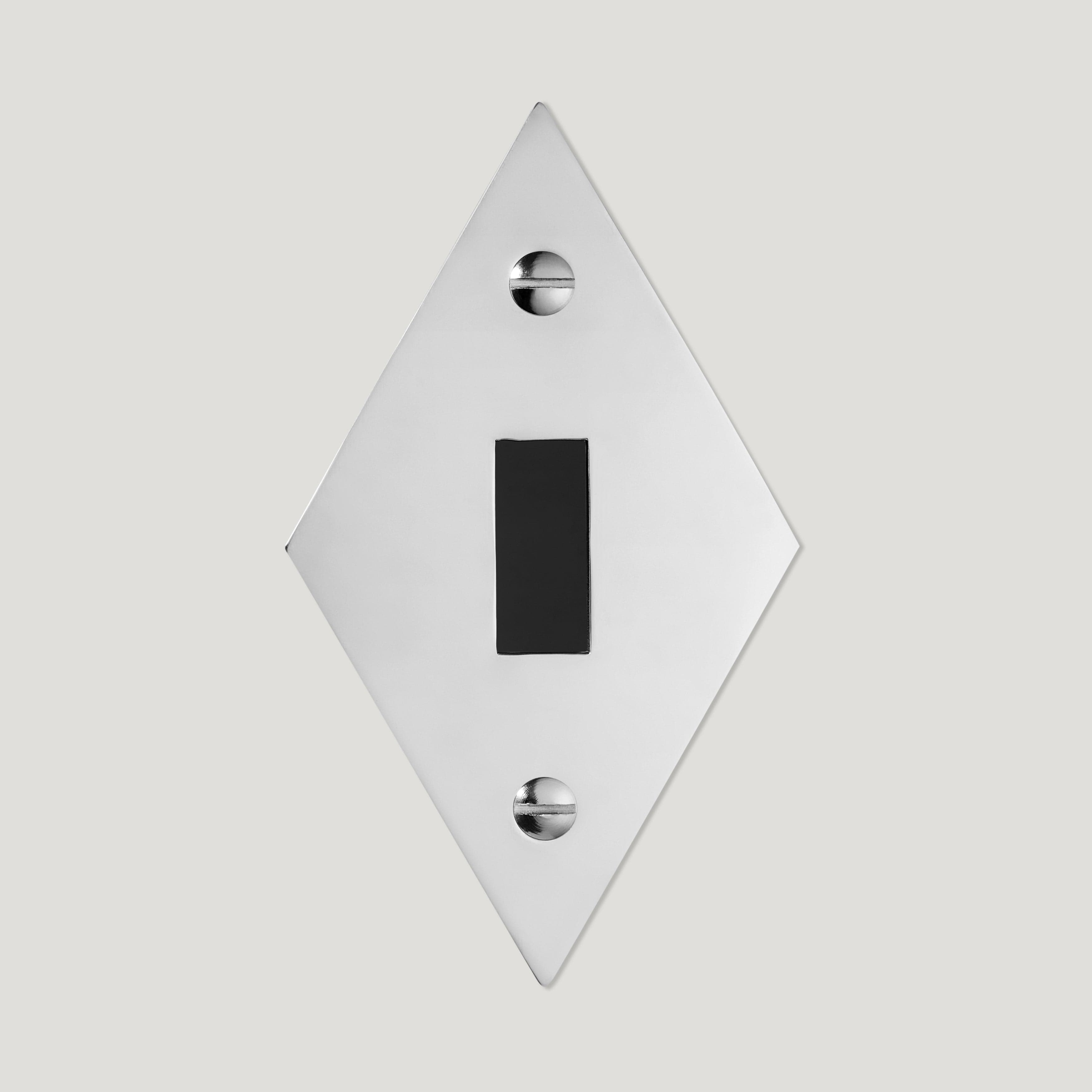 Plank Hardware JASPER Switch Diamond Backplate - Polished Nickel