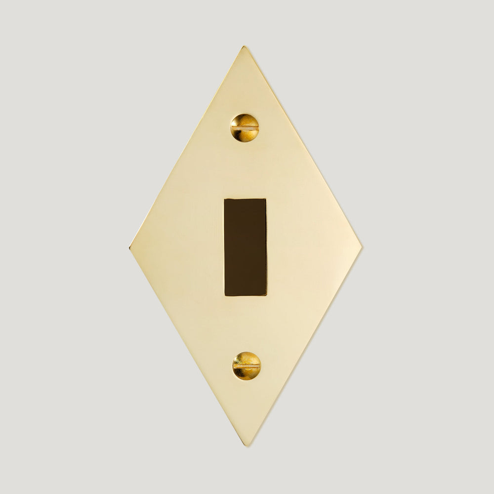 JASPER Switch Diamond Backplate - Unlacquered Brass