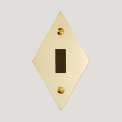Plank Hardware JASPER Switch Diamond Backplate - Unlacquered Brass