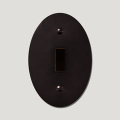 Plank Hardware JASPER Switch Oval Backplate - Blackened Bronze