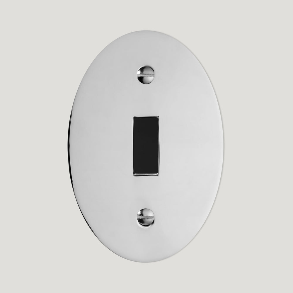 JASPER Switch Oval Backplate - Polished Nickel