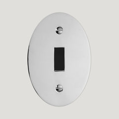Plank Hardware JASPER Switch Oval Backplate - Polished Nickel