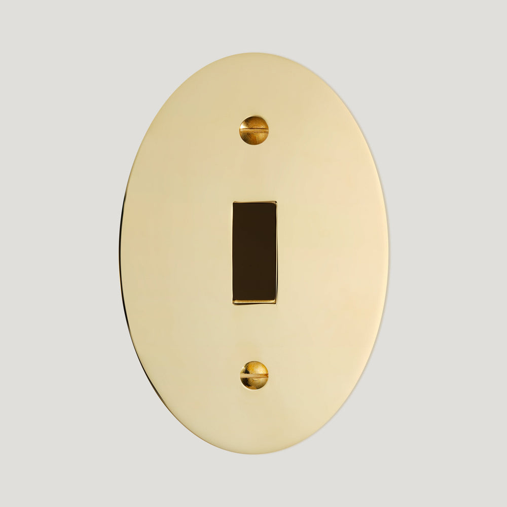 JASPER Switch Oval Backplate - Unlacquered Brass