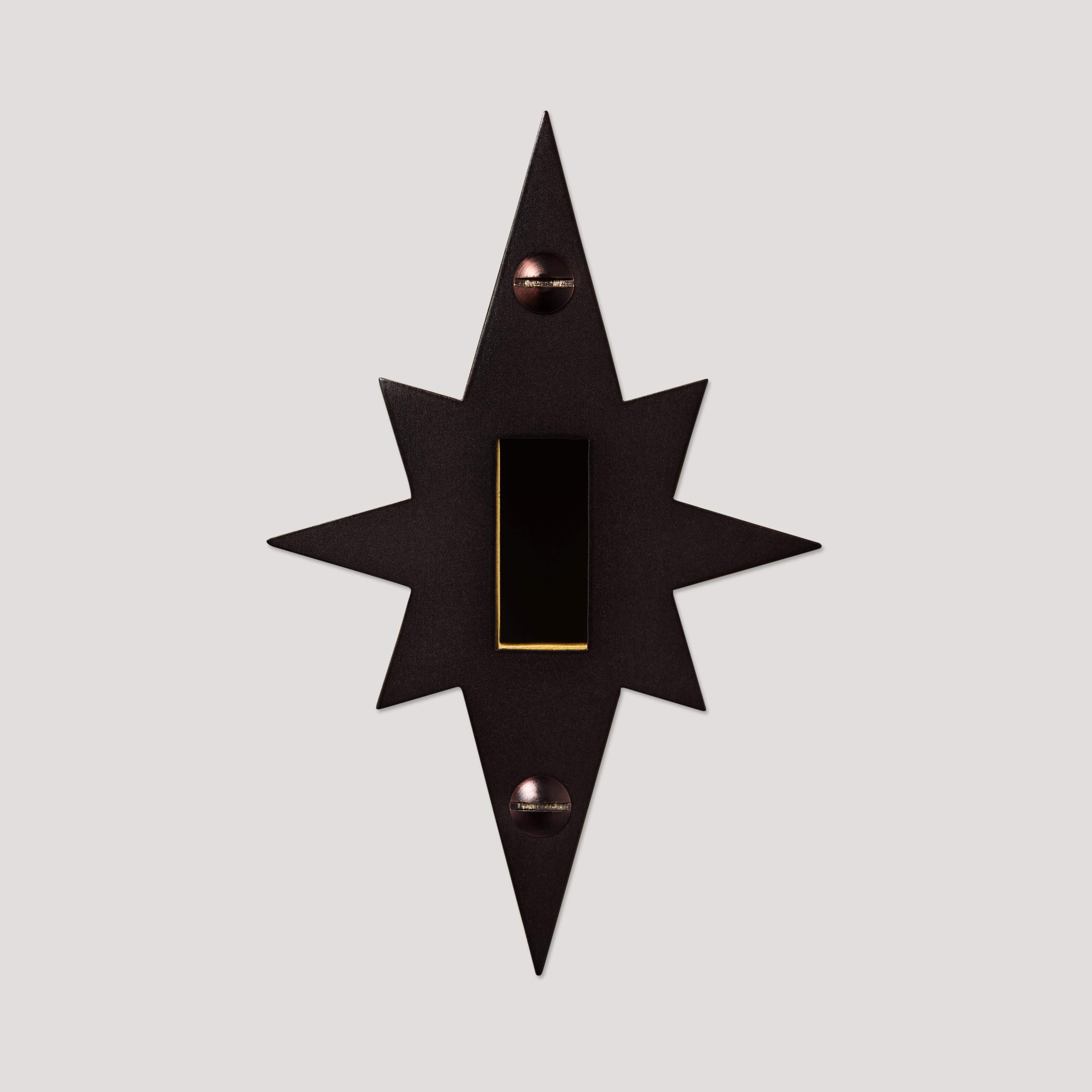 Plank Hardware JASPER Switch Star Backplate - Blackened Bronze