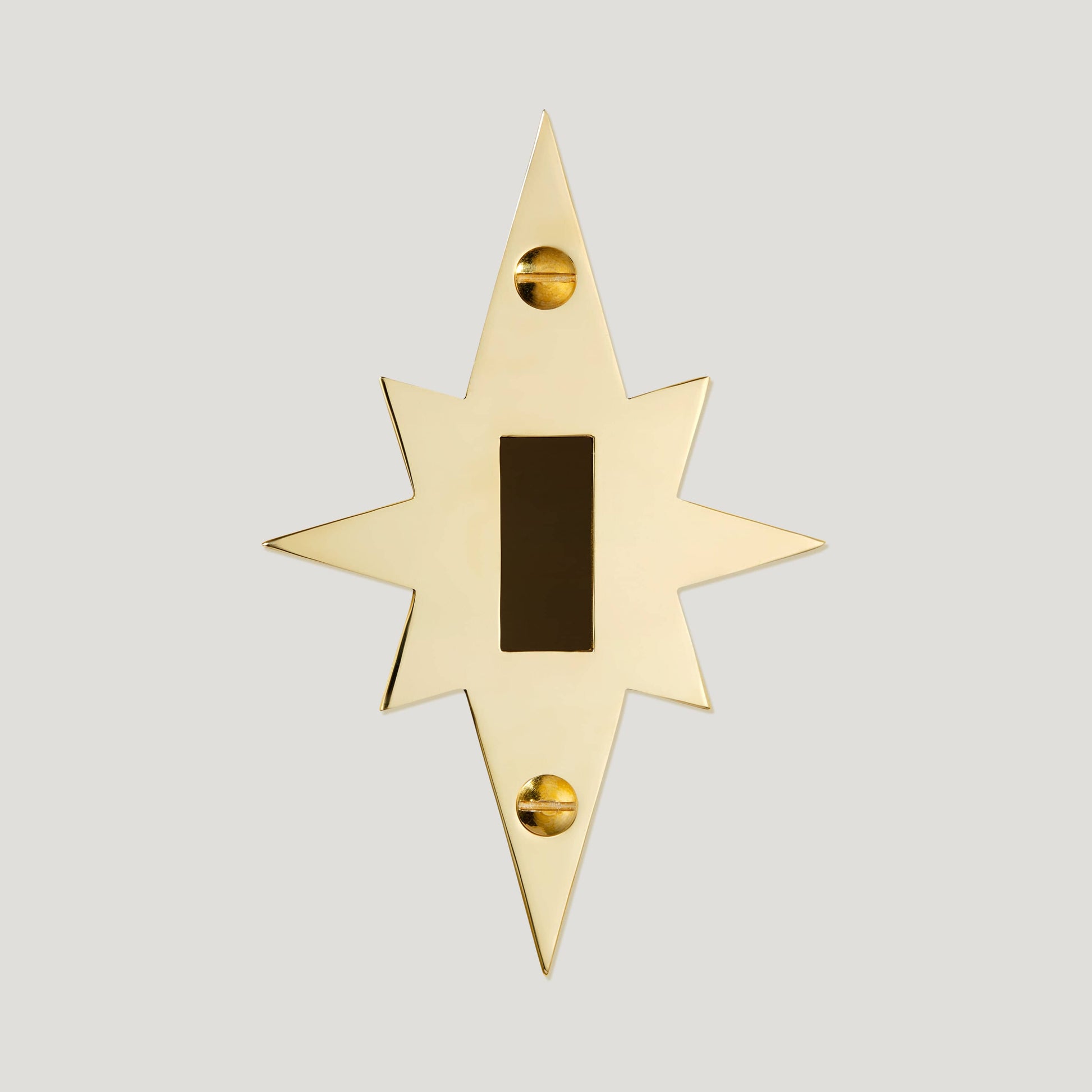 Plank Hardware JASPER Switch Star Backplate - Unlacquered Brass