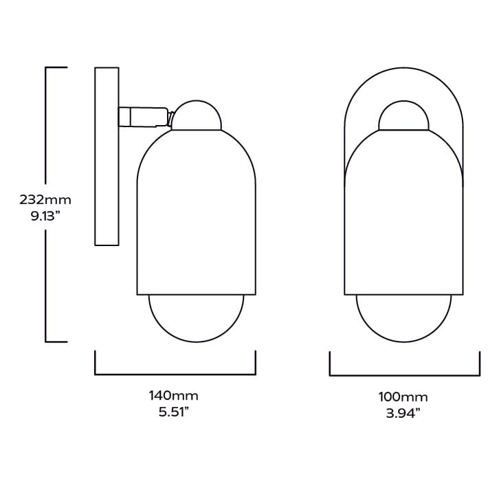 Plank Hardware jensen singular wall spotlight cream 45672169242903