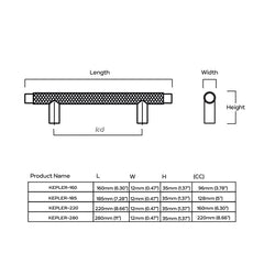 Plank Hardware KEPLER Knurled Pull - Brass