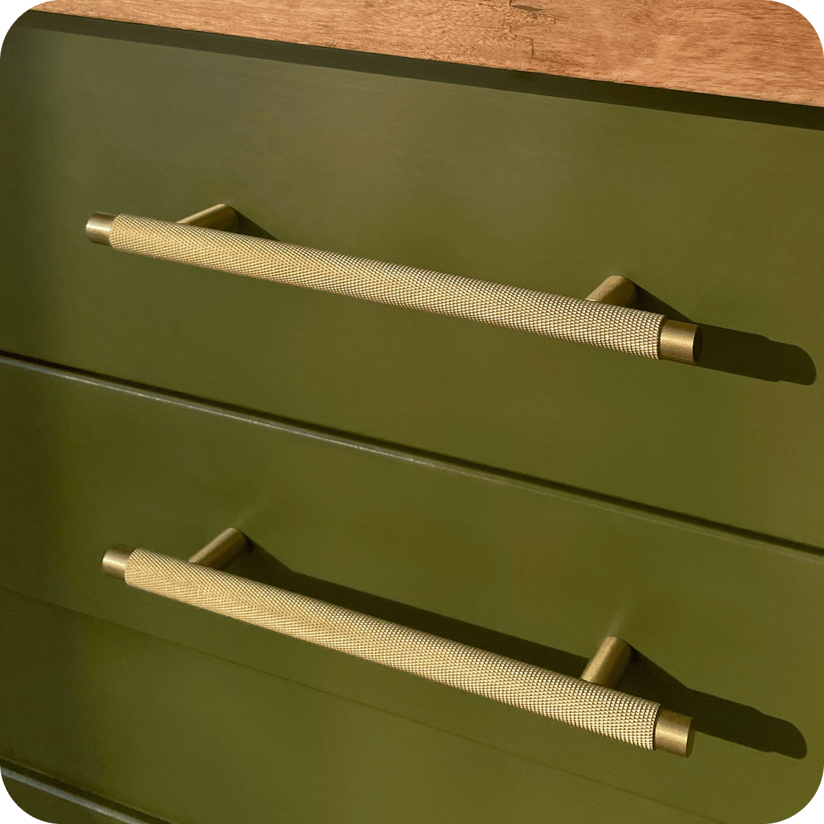 Brass Knurled T Bar Cabinet Pull | Knurled Brass Hardware