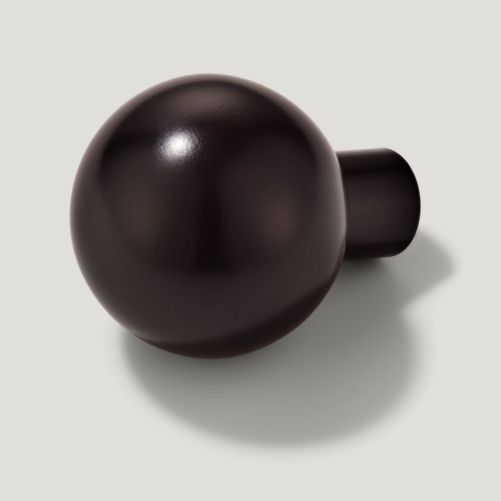 Plank Hardware Knob Only BOBBIN Ball Cabinet Knob - Blackened Bronze