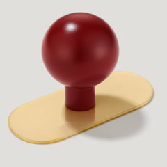 BOBBIN Ball Cabinet Knob - Burgundy
