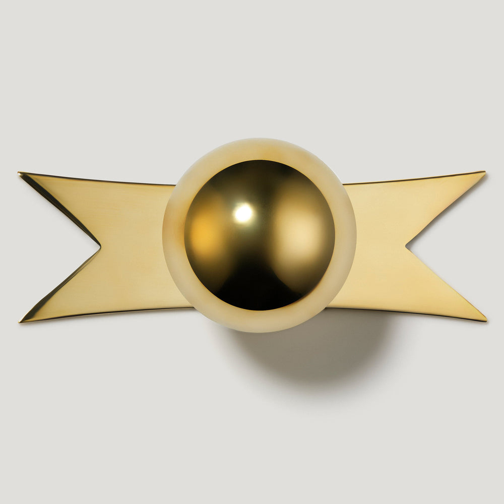 ELIZA Ribbon Knob Backplate - Unlacquered Brass